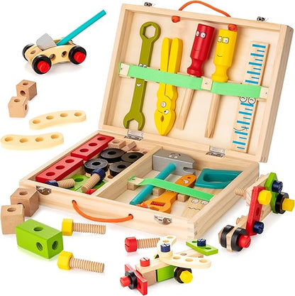 Kids Wooden Toy Toolbox Set - Befez