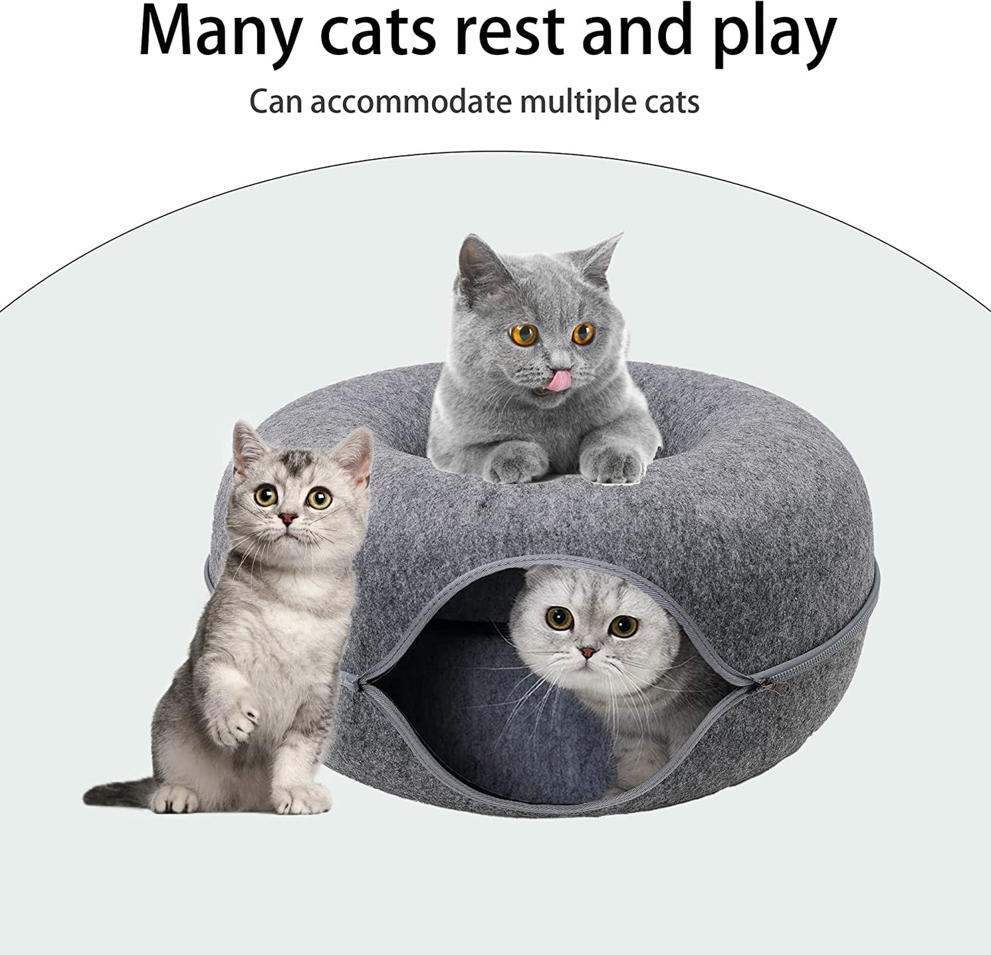 Cozy Cat Tunnel with Plush Sleeping Area