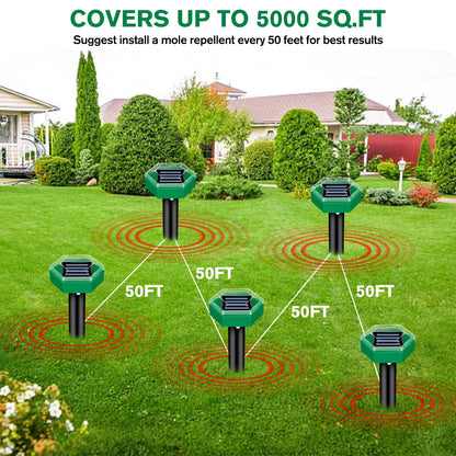 Effective Sonic Mole Repeller 4 Piece Set