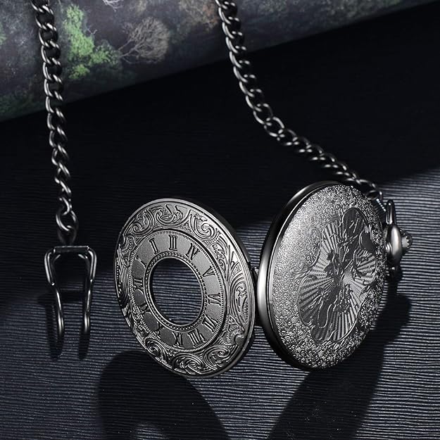Vintage Leather Mens Pocket Watch