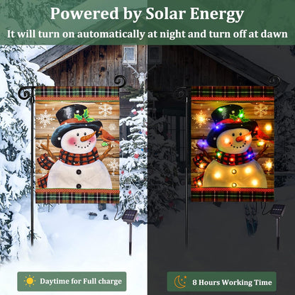 Bright Snowman Yard Flag