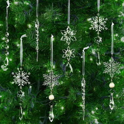 Sparkling Glass Christmas Ornament Set