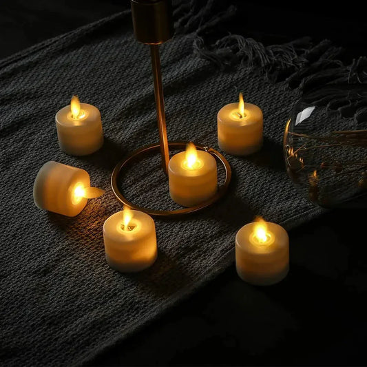 6 Pack Battery Operated Flicker Candles With Remote - Befez