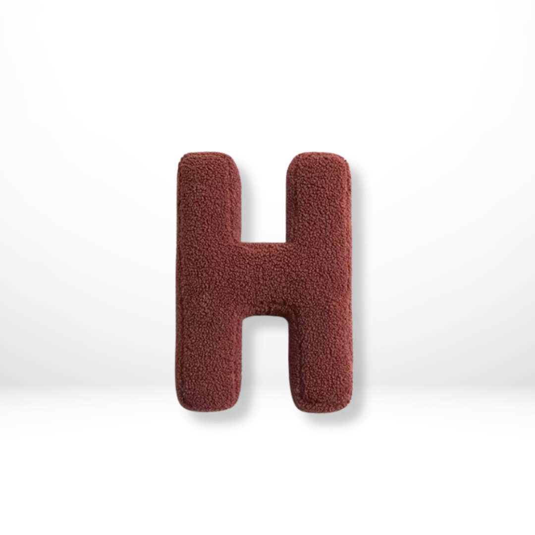 Soft Velvet Letter Pillow With Alphabet Design