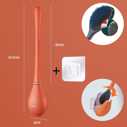 Soft Silicone Toilet Brush Compact Design