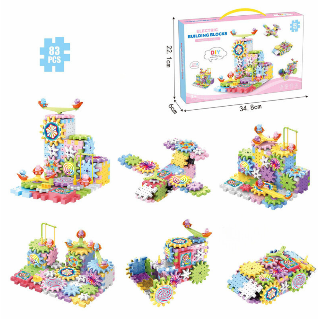 Colorful Spinning Wooden Building Blocks Set