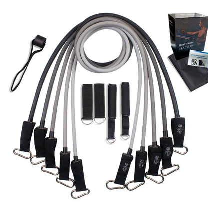 Premium Fitness Resistance Bands Set with Handles & Anchor