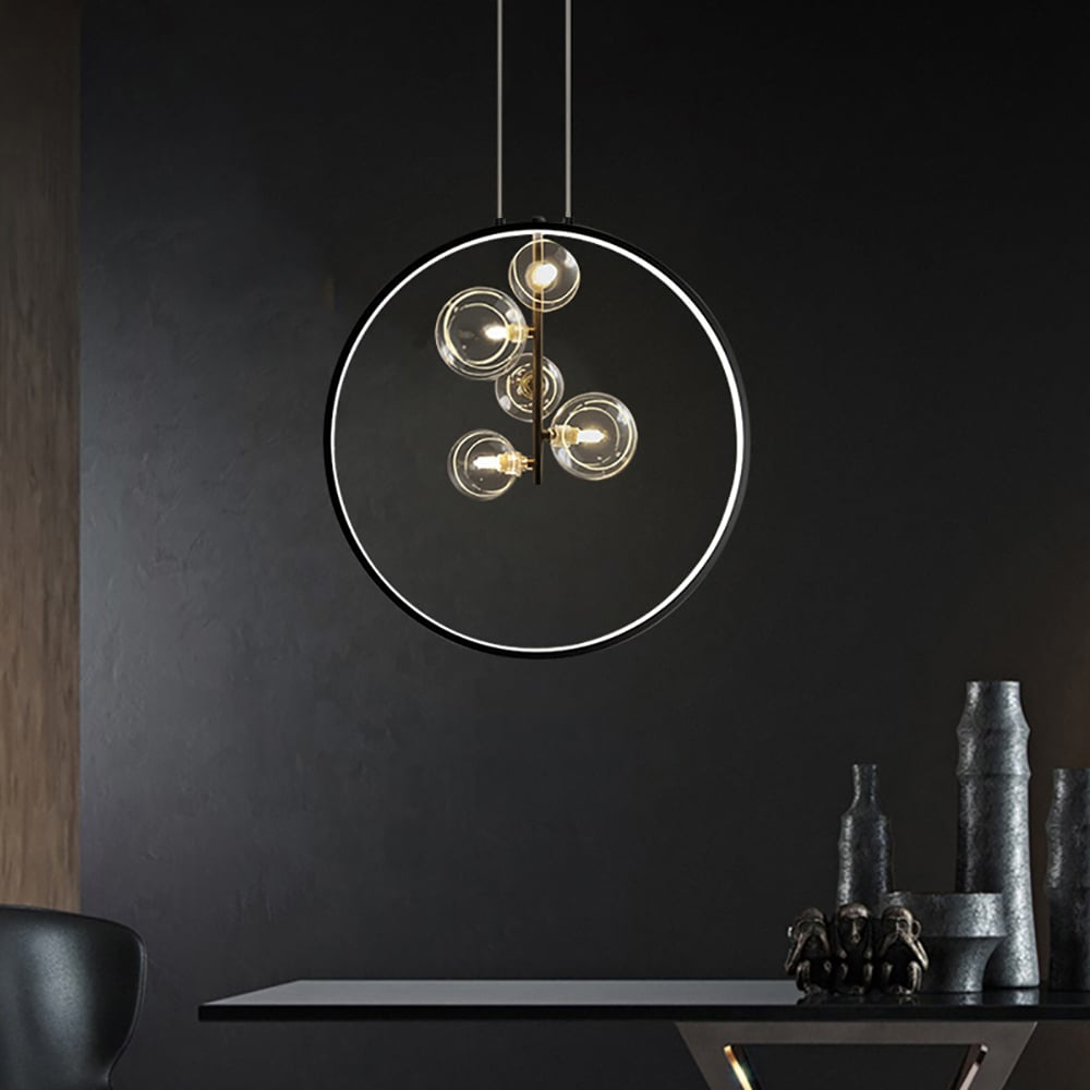 Simple Glass Globe Pendant Light Fixture