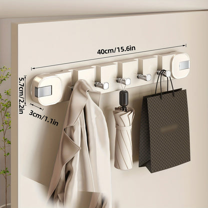 Easy Install Wall Hook Panel 5 Hook Storage Rack
