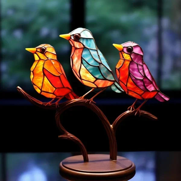 Unique Carved Wooden Bird Figurine