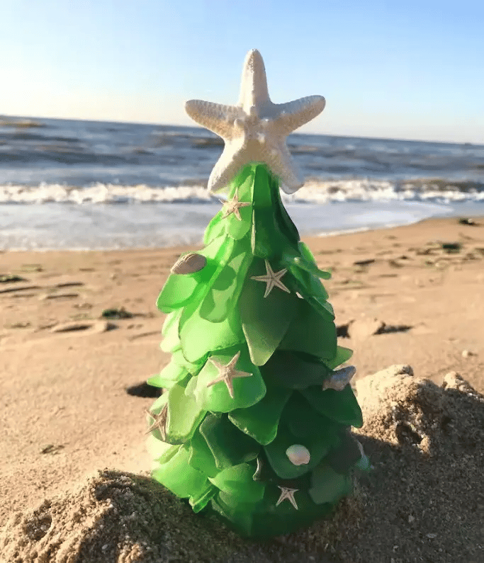 Handcrafted Sea Glass Christmas Ornament