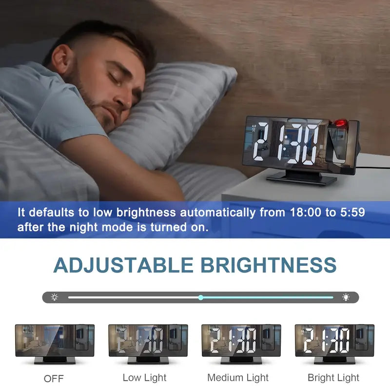 Adjustable LED Digital Alarm Clock with Temperature Display