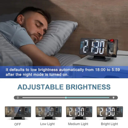 Adjustable LED Digital Alarm Clock with Temperature Display