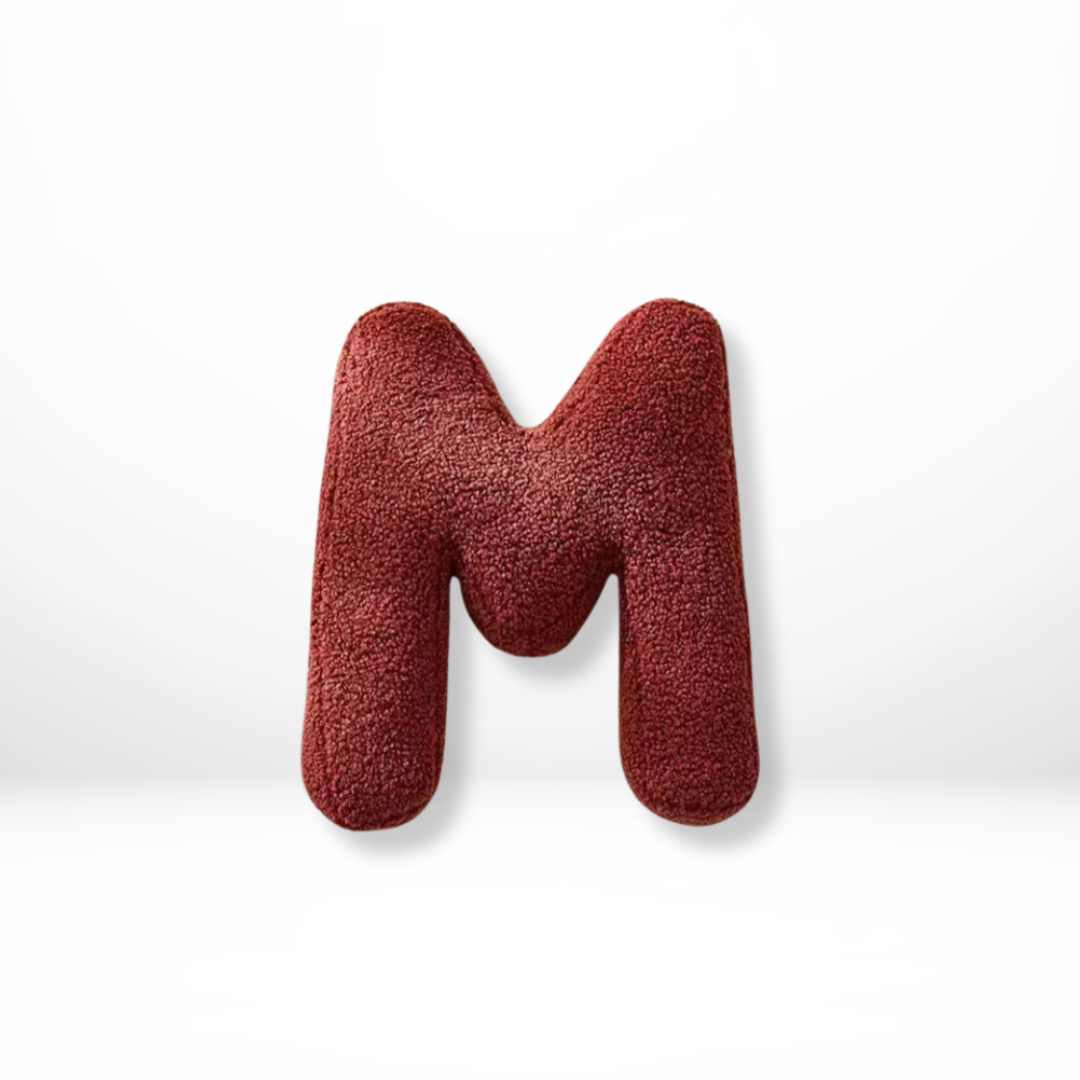 Soft Velvet Letter Pillow With Alphabet Design