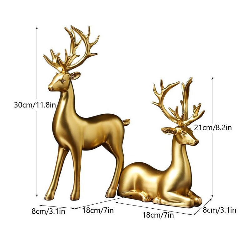 Luxury Pair Deer Home Decor Figurines