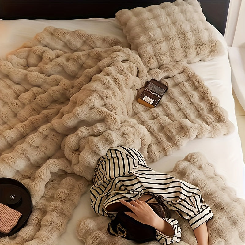 Cozy Rabbit Plush Throw Blanket - Soft and Durable