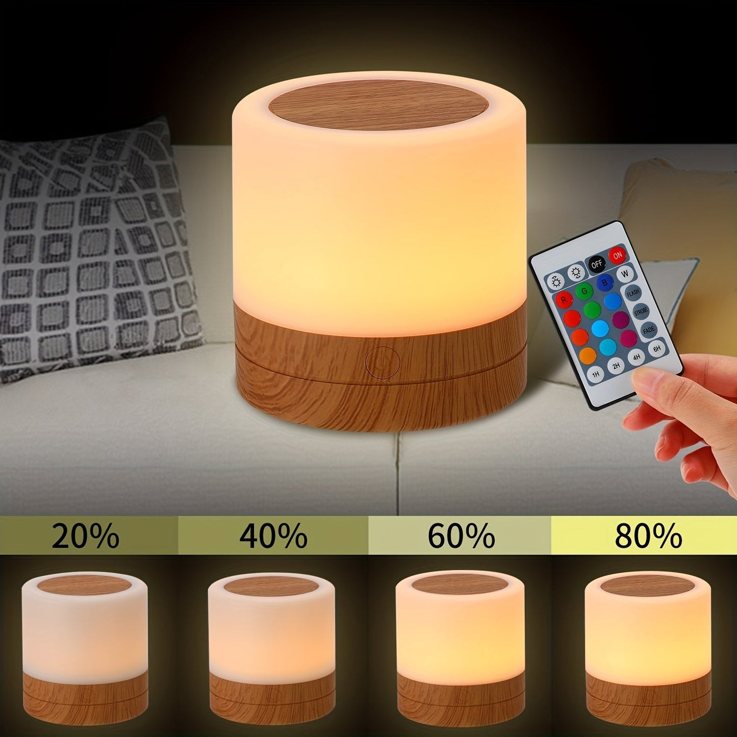 Colorful LED Touch Desk Lamp with Remote