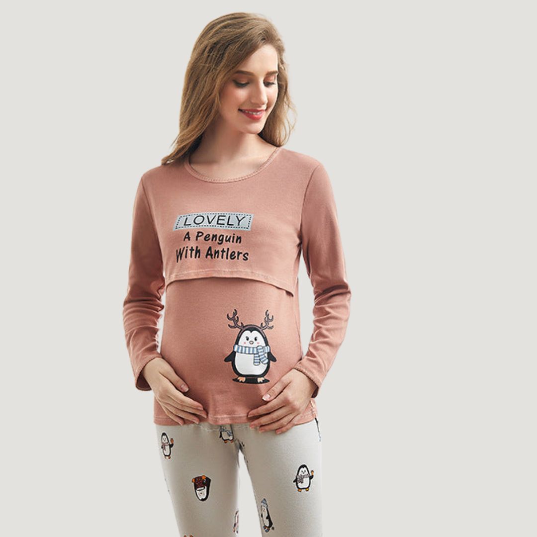 Cozy Maternity Dress for Lounging at Home