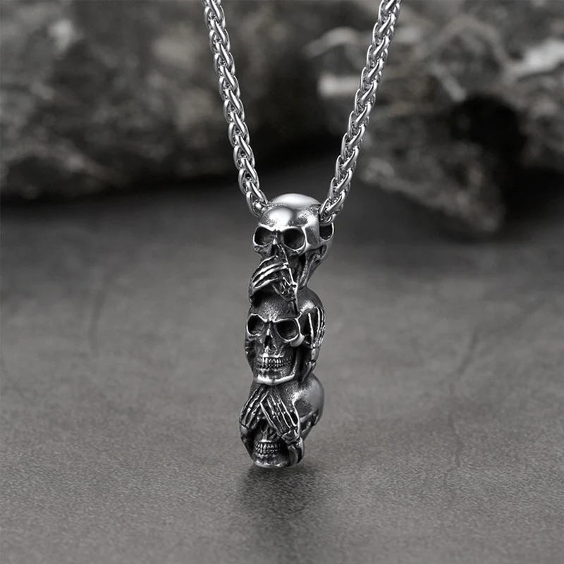 Trendy Skull Pendant Necklace