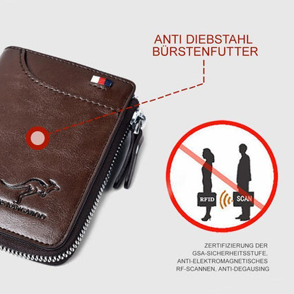 Secure Leather RFID Wallet for Men Women