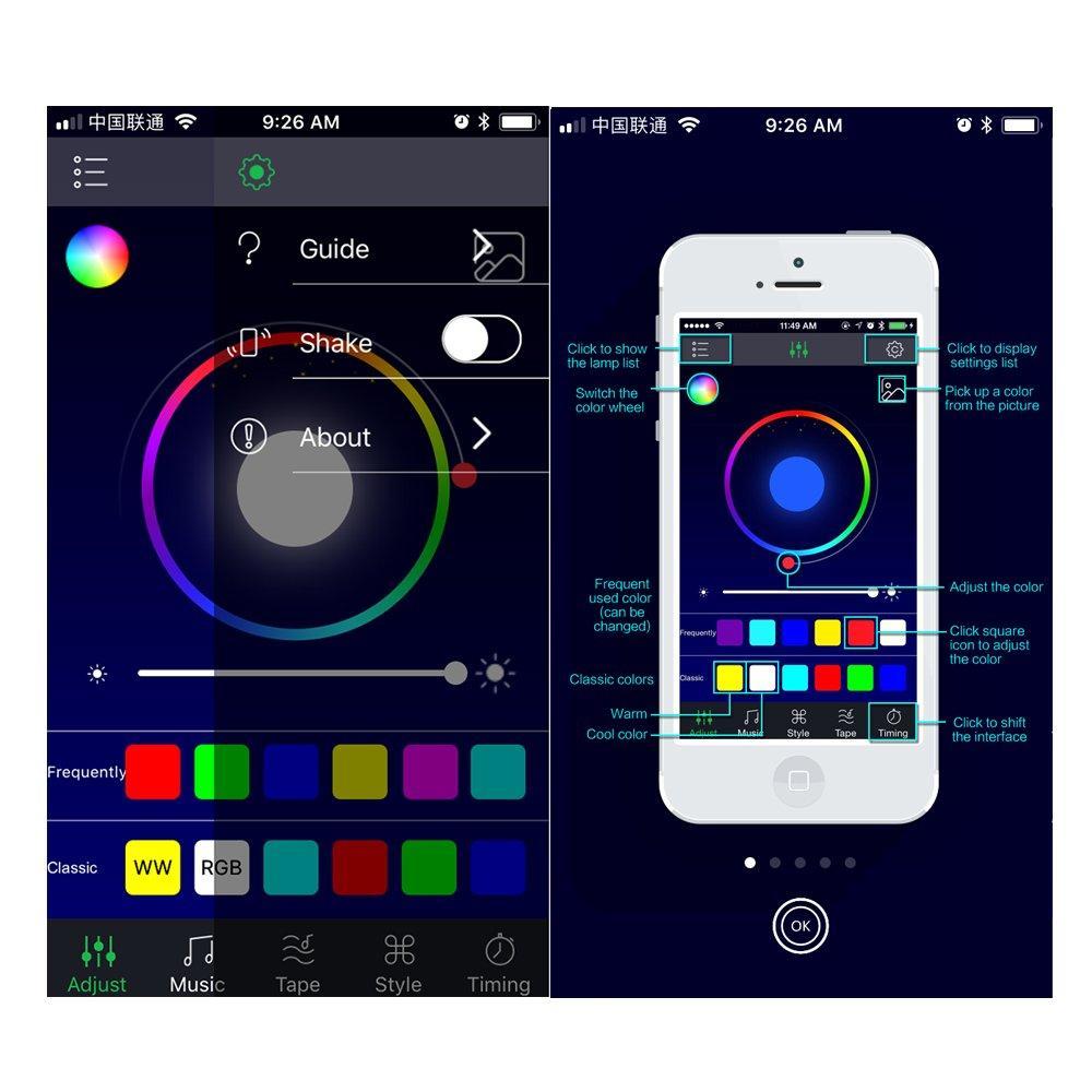 Colorful 5 in 1 RGB Car Interior LED Light Kit