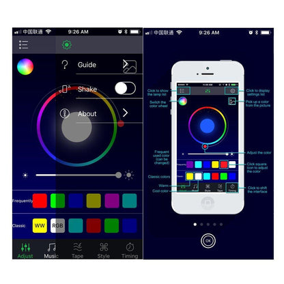 Colorful 5 in 1 RGB Car Interior LED Light Kit