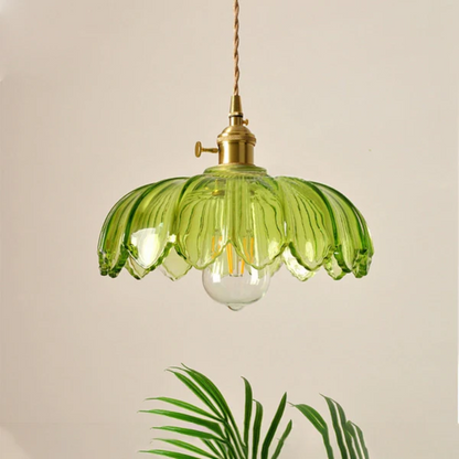 Retro Style Glass Pendant Light