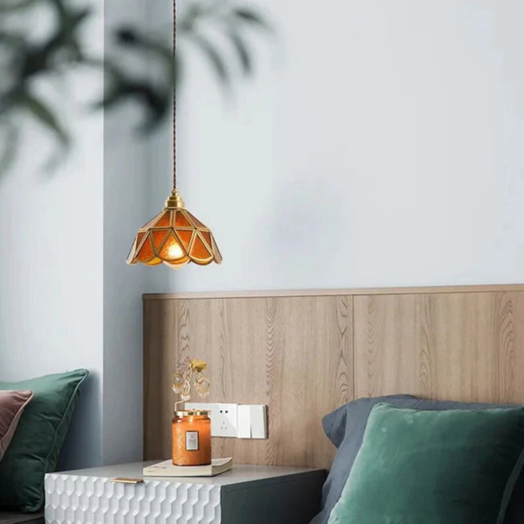 Colorful Stained Glass Hanging Lamp