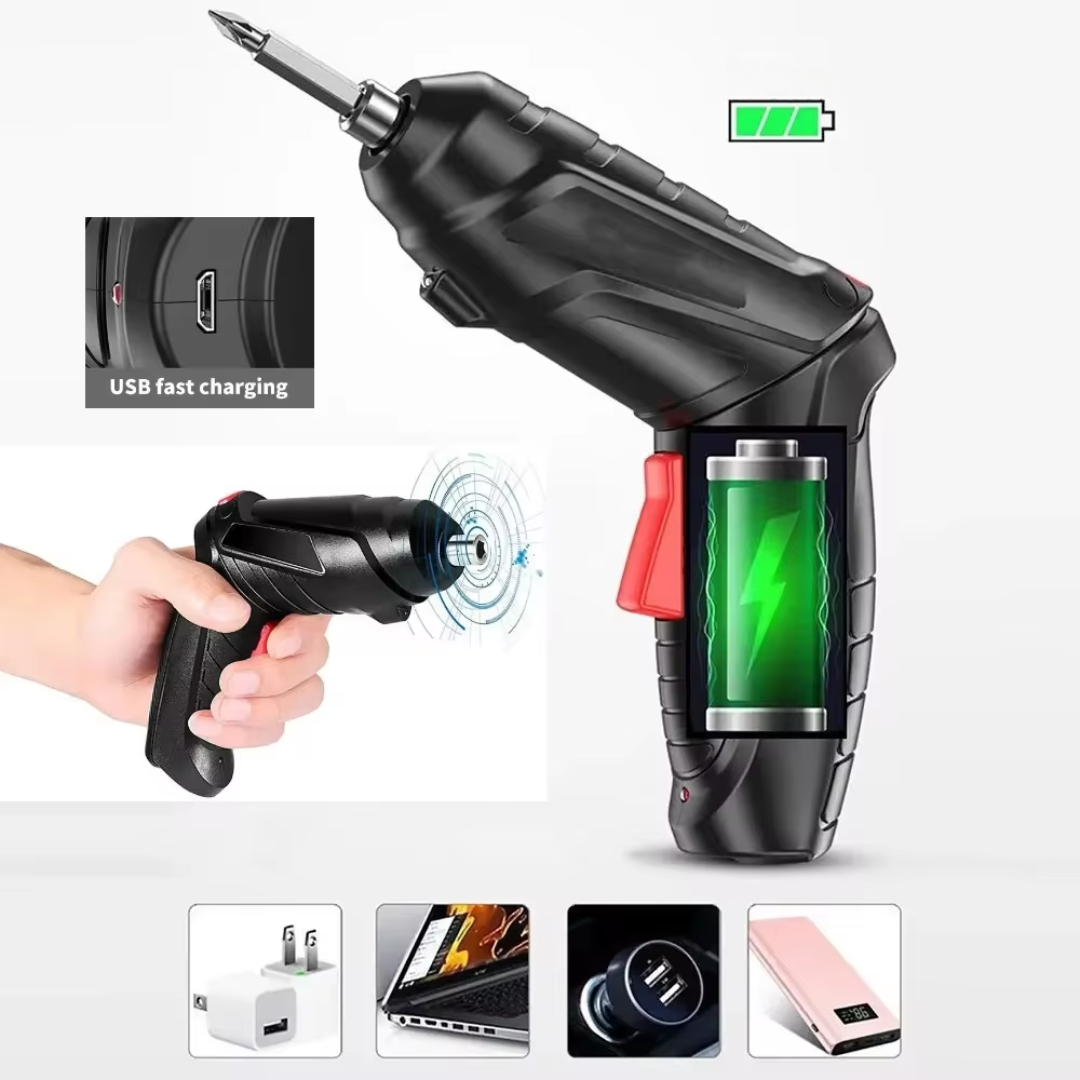 Portable Cordless Screwdriver - Compact Tool, Strong Power