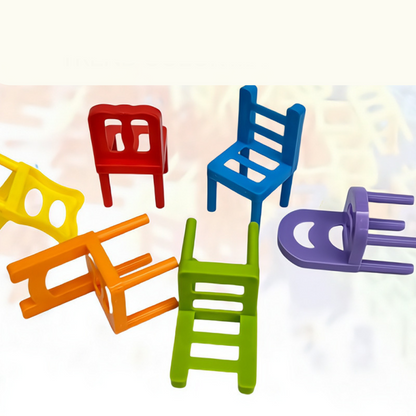 Colorful Wooden Stacking Chair Toy