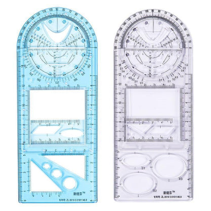 Practical 3-in-1 Math Ruler Set