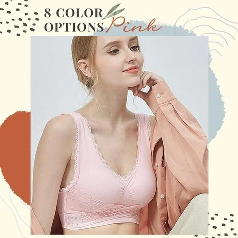Comfortable Cross Over Lace Wire Bra