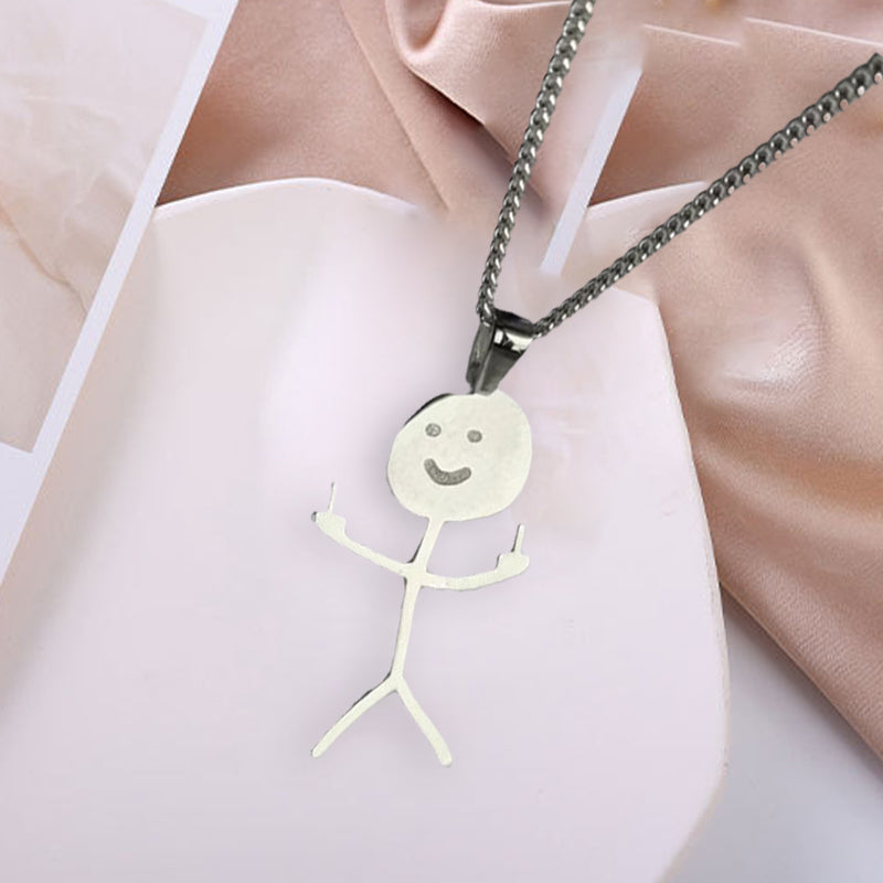 Trendy Novelty Laughing Necklace - Befez