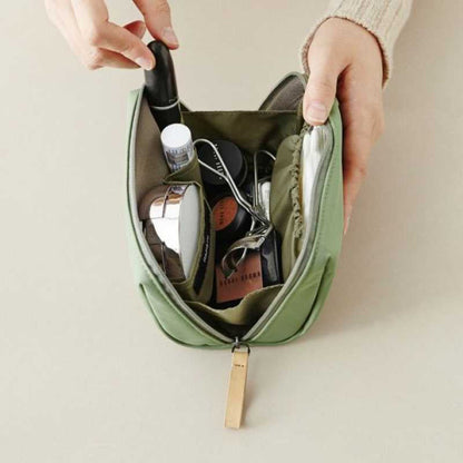 Spacious Double Zip Makeup Pouch