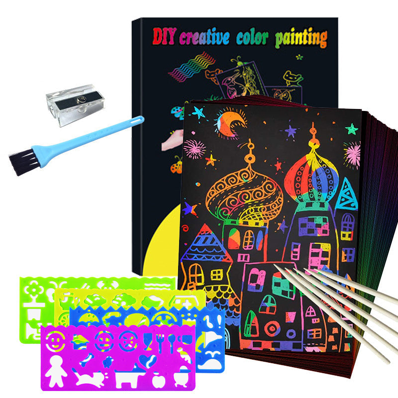 Colorful Scratch Off Card Set with Rainbow Colors