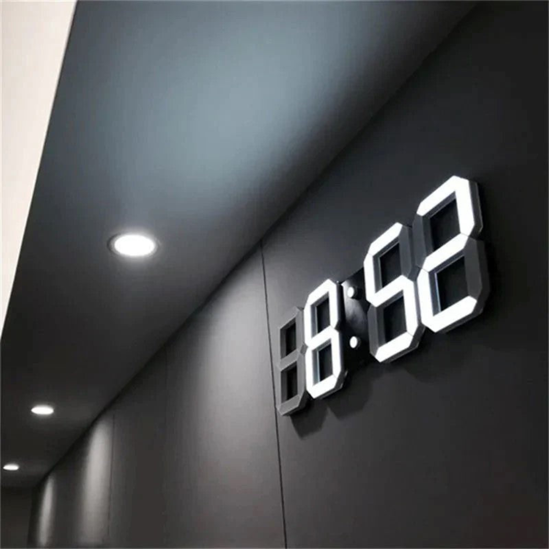 Stylish Digital 3D LED Wall Clock with Easy Operation - Befez