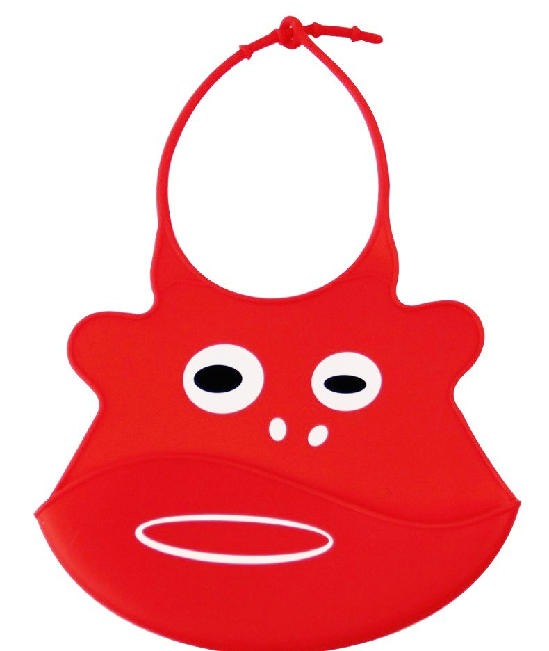 Soft Silicone Baby Bib with Crumb Catcher - Waterproof & Adjustable