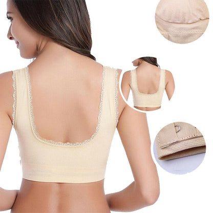 Comfortable Cross Over Lace Wire Bra