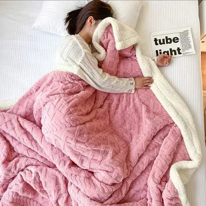 Soft Plush Wool Blanket for Winter Warmth