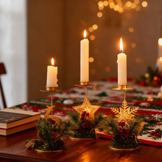 Warm Festive Candle Table Holder - Befez