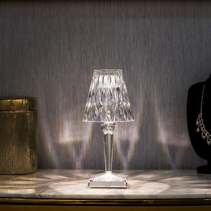 Stylish Glass Table Lamp with Touch Dimmer