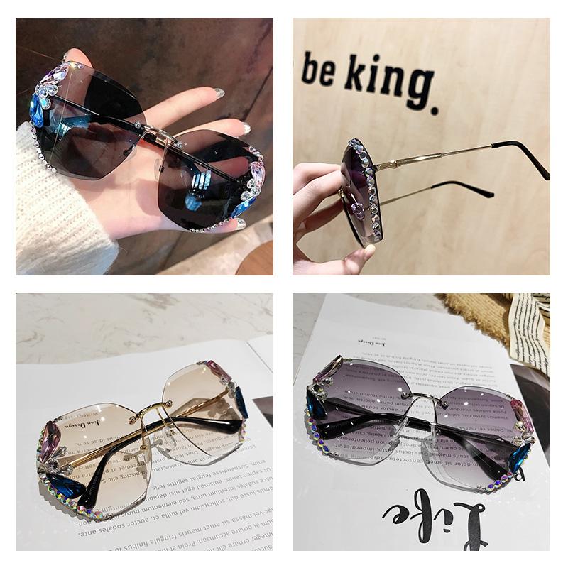 Timeless Classic Crystal Frameless Sunglasses