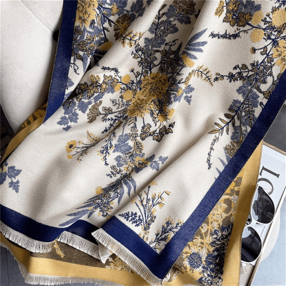 Pretty Floral Lightweight Reversible Scarf