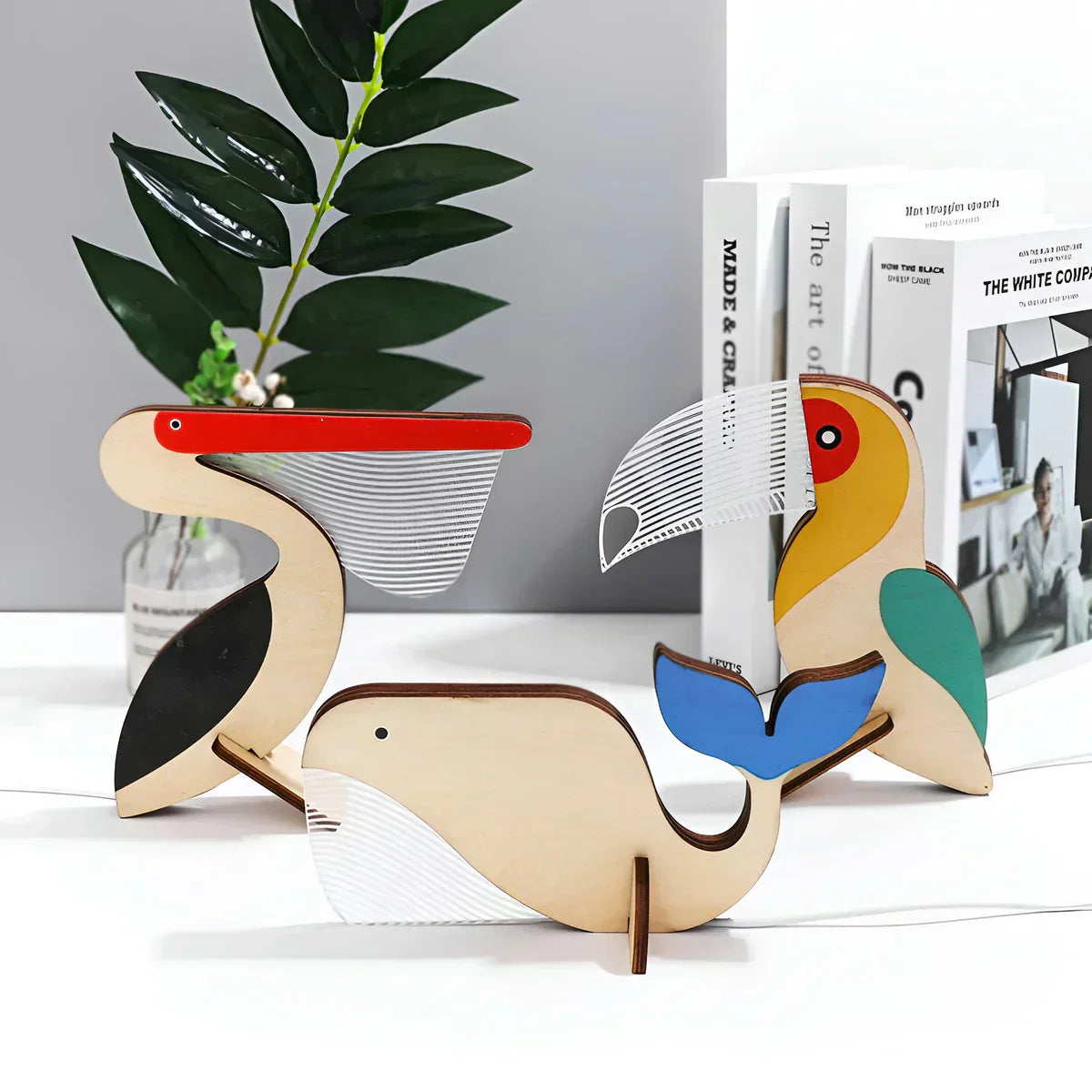 Cute Wooden Animal Desk Lamp