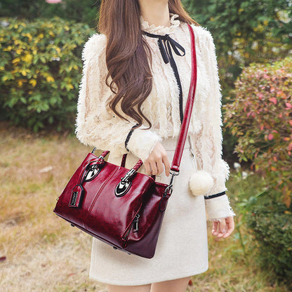 Premium Wax Leather Tote Handbag