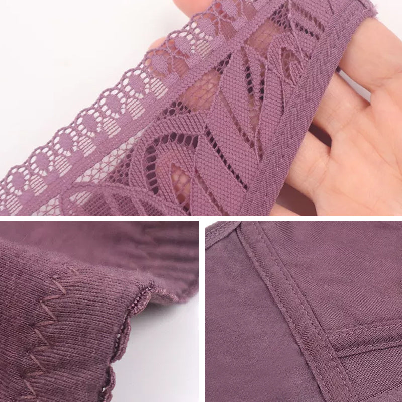 Simple Lace Bralette with Front Zip Closure