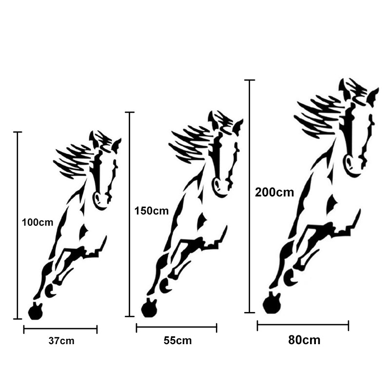 Beautiful 3D Horse Mirror Wall Art Decoration