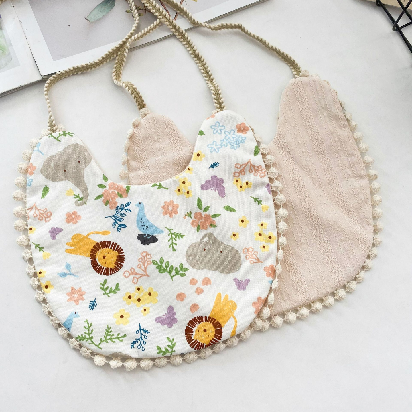 Soft Cotton Baby Bib Burp Cloth Reversible
