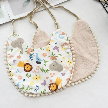 Soft Cotton Baby Bib Burp Cloth Reversible