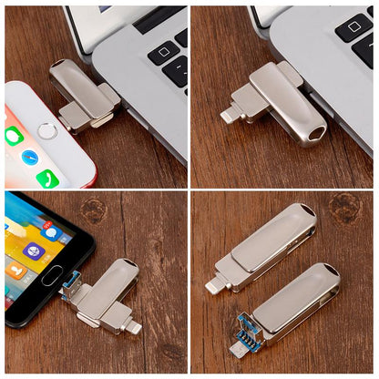 Compact 3-in-1 USB Mobile Flash Drive